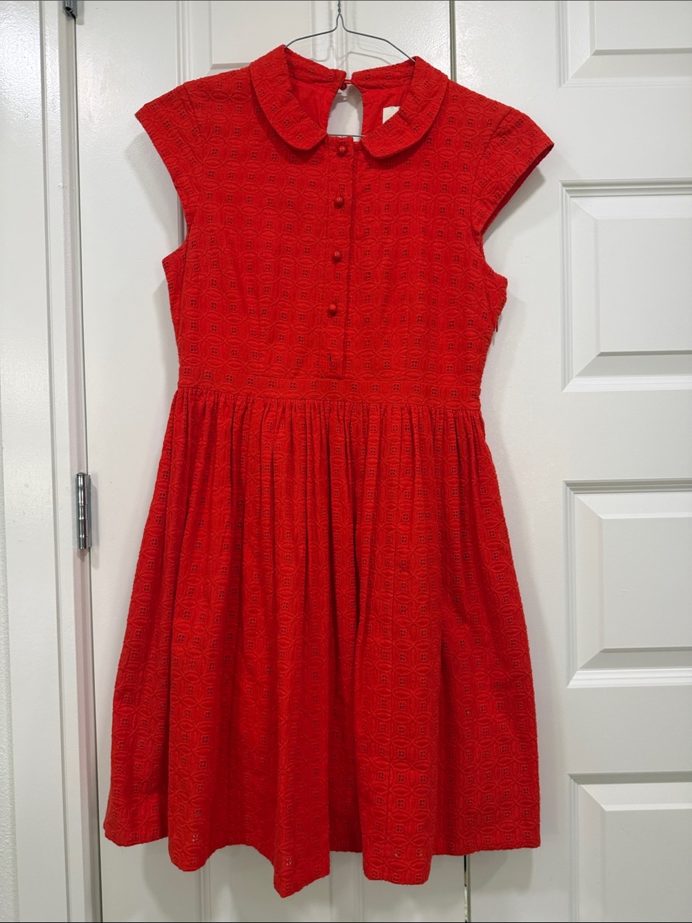 kate spade Red Peter Pan Collar Fit-and-Flare Dress